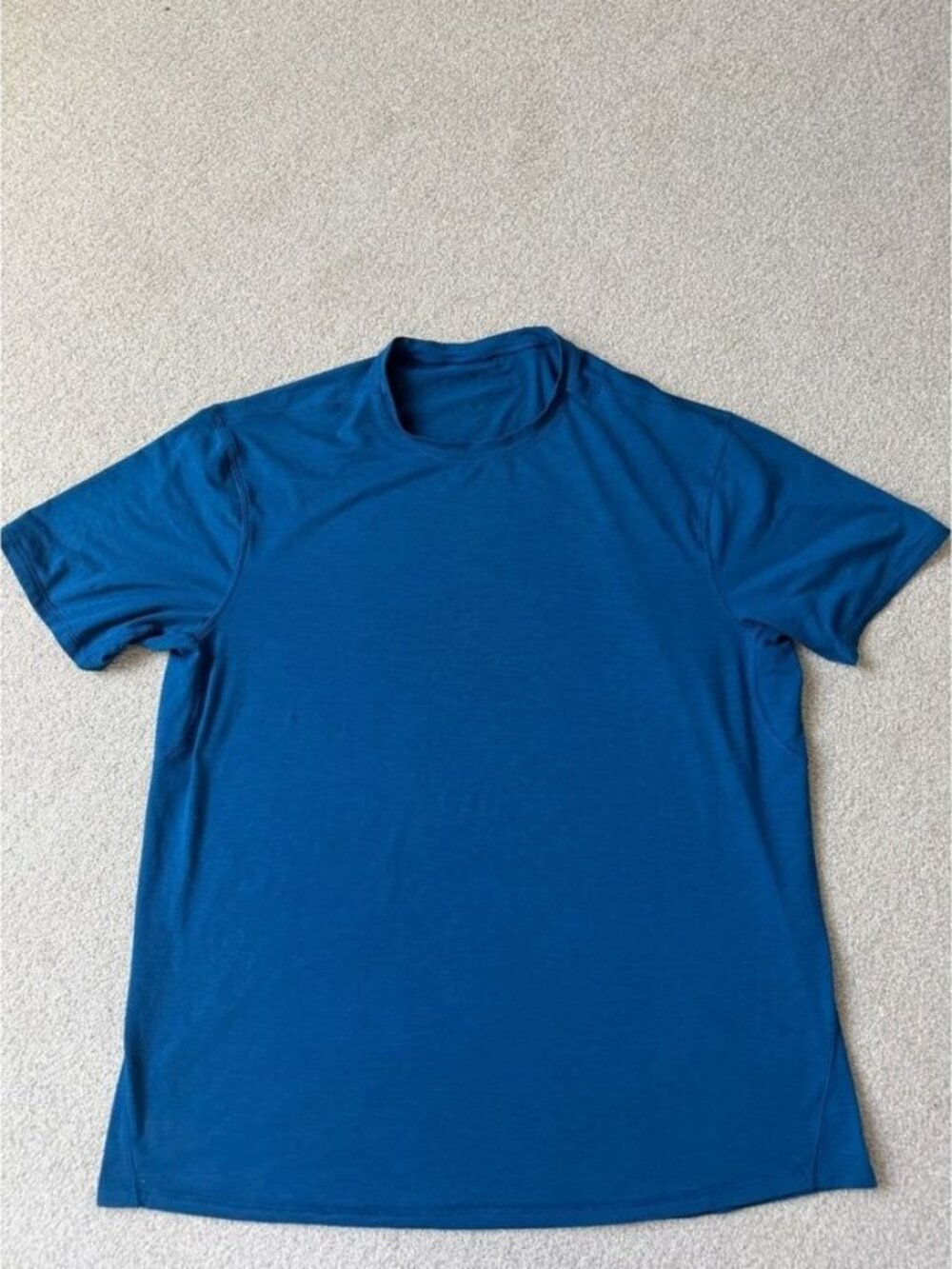 Lululemon Athletic T-Shirt Size XXL Blue Short Sleeve Reflective Logo
